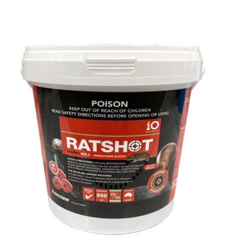 iO Ratshot Rodenticide Blocks RED 800gr