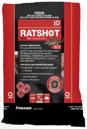 iO Ratshot Rodenticide Blocks RED 250g
