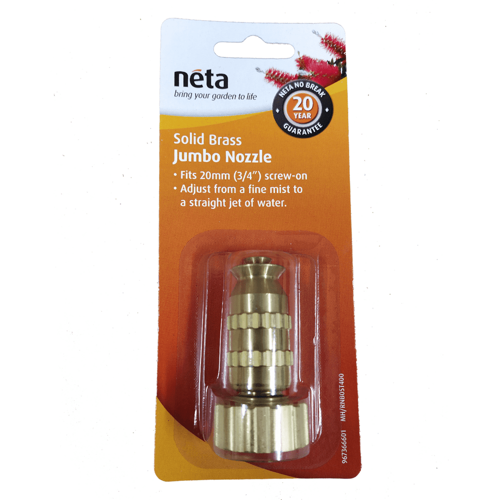Solid Brass Jumbo Nozzle 20mm - Nuleaf