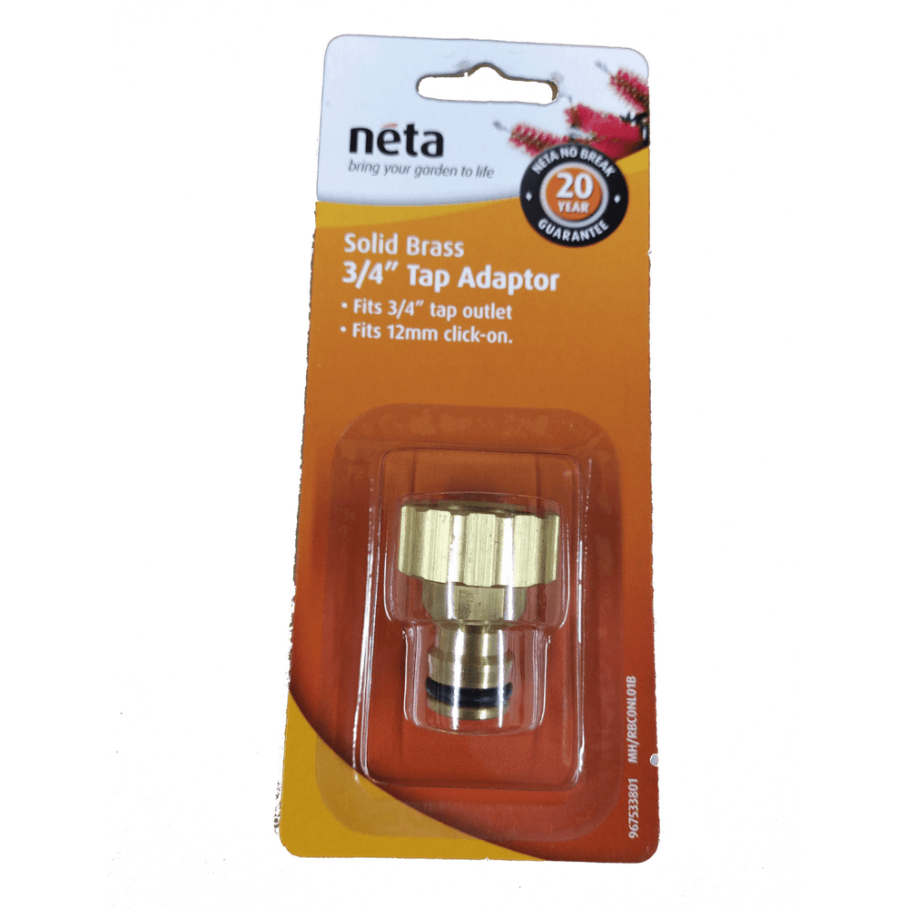 Solid Brass 12mm X 3/4"  Tap Adaptor - Nuleaf