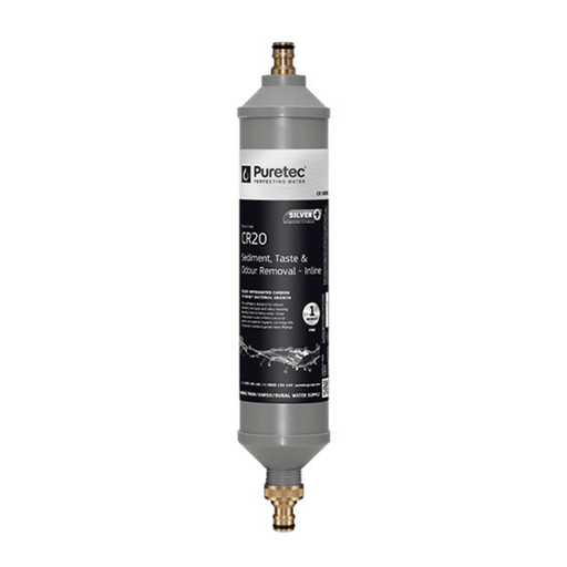 Puretec Caravan Inline Filter with Brass Hose Connectors - Nuleaf