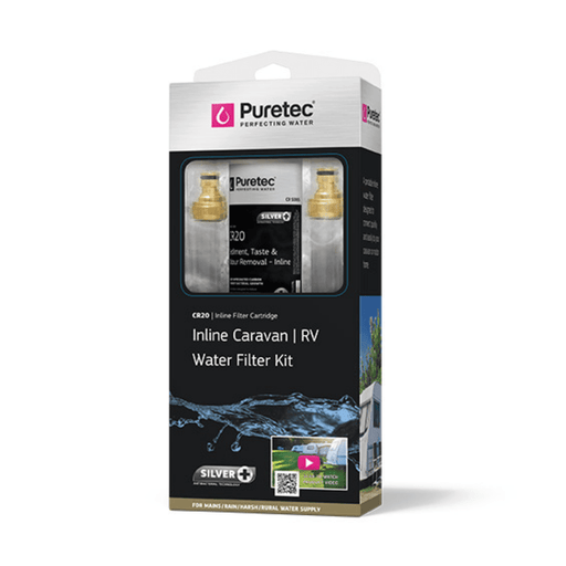 Puretec Caravan Inline Filter with Brass Hose Connectors - Nuleaf