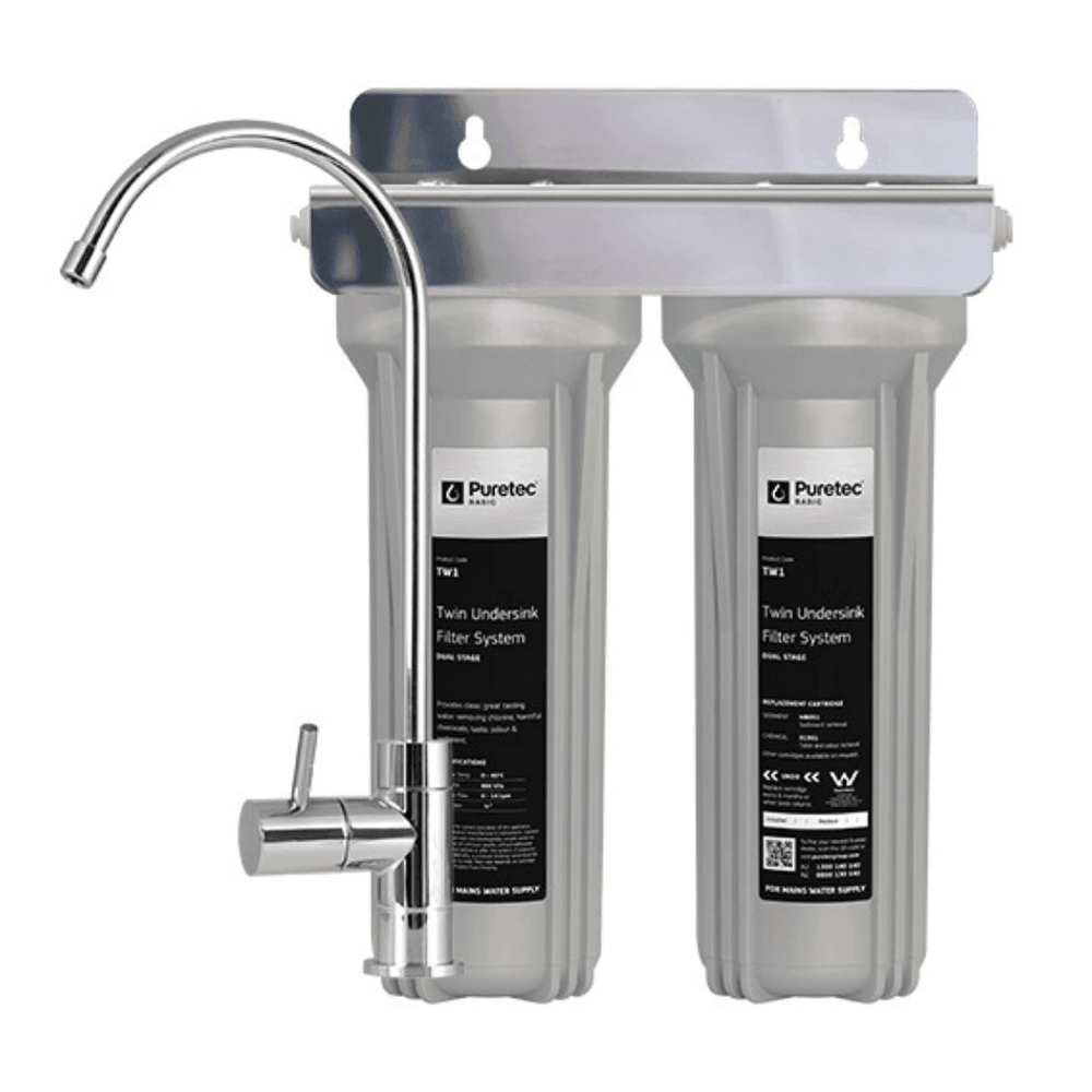 Puretec Twin Undersink Water Filter System Kit - Nuleaf