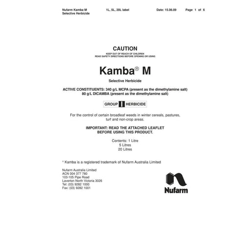 Kamba M 1L Herbicide - Herbicide