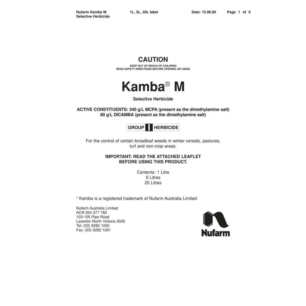 Nuleaf Horticulture & Irrigation Supplies - Kamba M 1L Herbicide