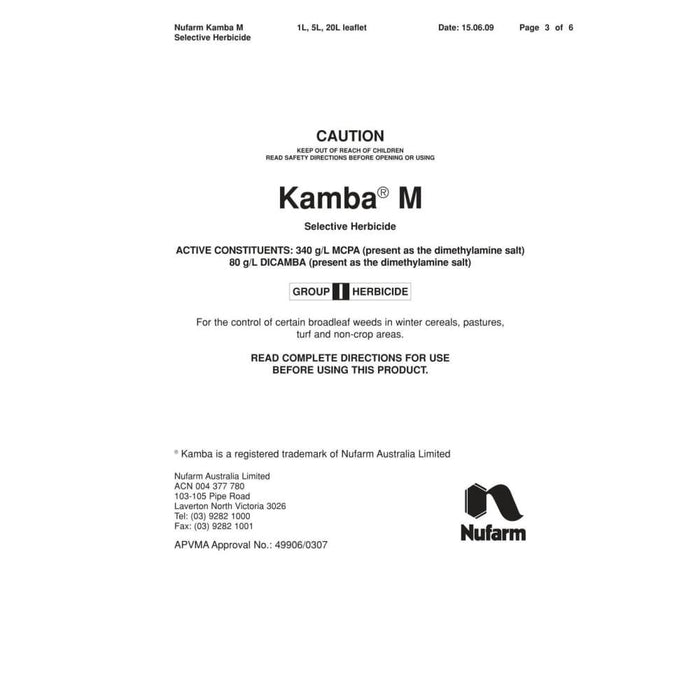 Kamba M 1L Herbicide - Herbicide