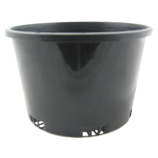 165mm Squat Plastic Pot Black - Nuleaf