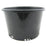 150mm Squat Plastic Pot Black - Nuleaf